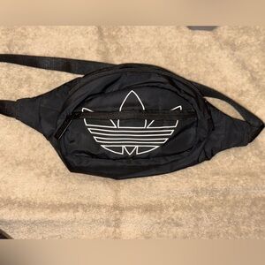 Adidas Black Belt Bag with White Logo